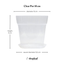 Load image into Gallery viewer, Clear Pot 10 cm - Set of 3