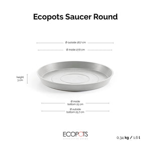 Ecopots Oslo High 52 with Saucer